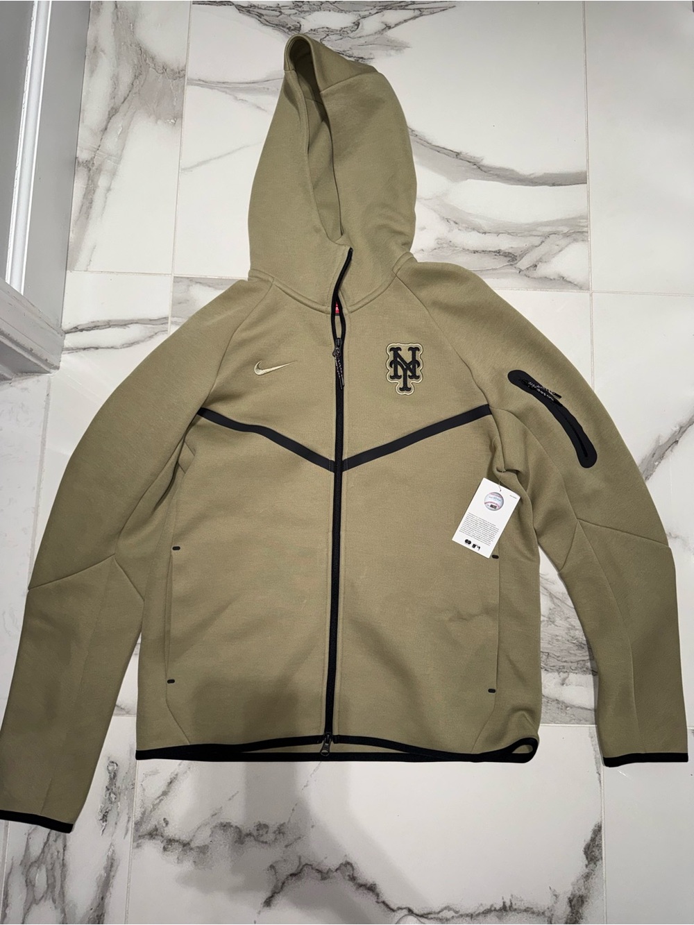 Nike tech Olive Hooded Performance Zip Jacket patch